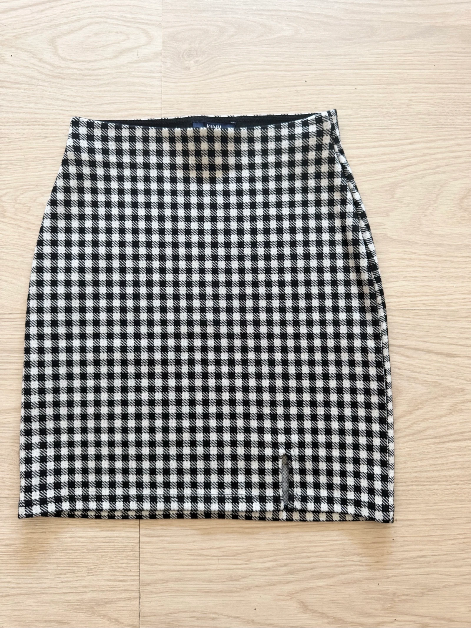 Mini jupe moulante à carreaux noir & blanc Kiabi taille 34 XS